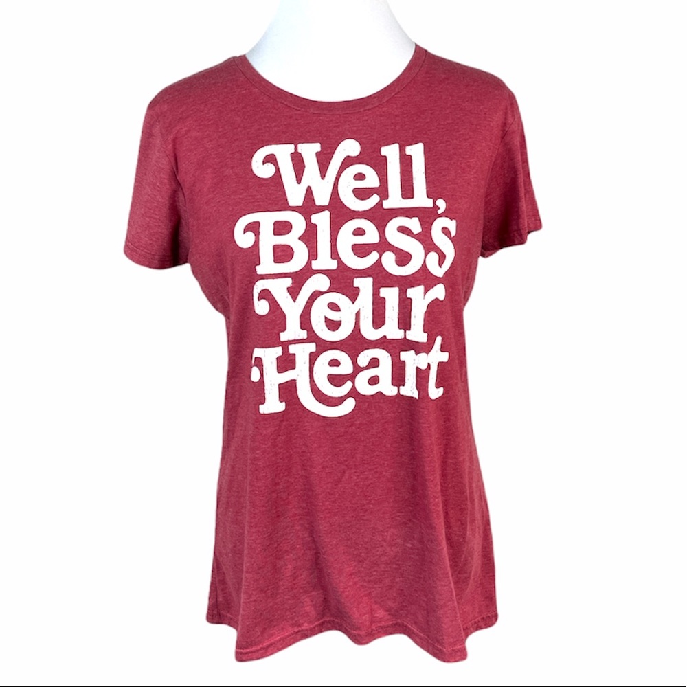 Instant Message Well Bless Your Little Heart T-Shirt, Red, Large